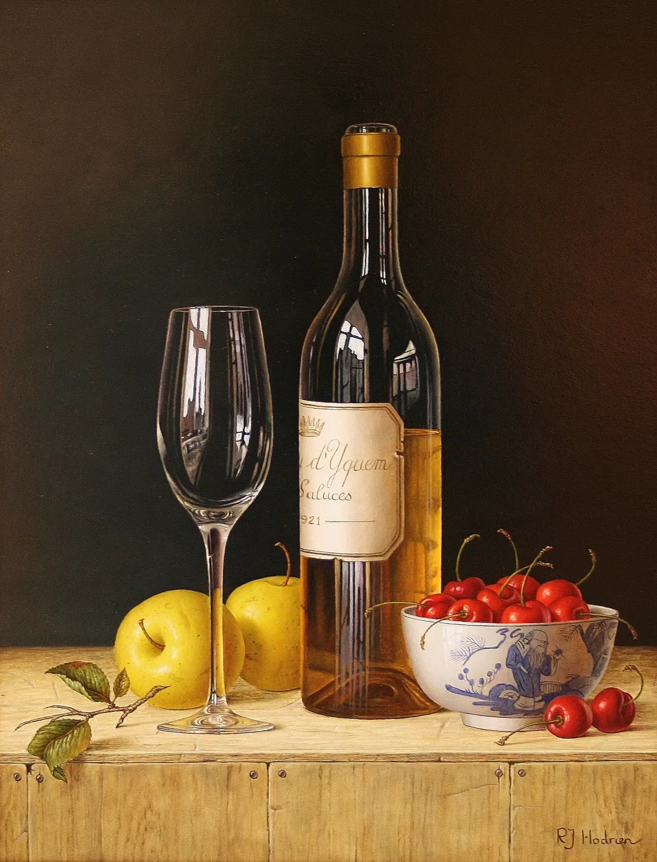 Roy Hodrien - chateau d'yquem with apples and cherries
